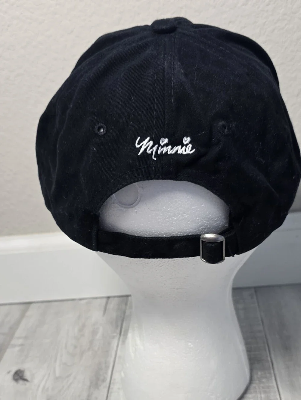 Disney Black Kids Baseball Hat with Red Polka Dot Bow Accent